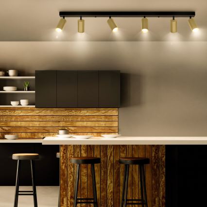 Brilagi - LED Stmievateľné bodové svietidlo SELE GOLDEN 6xGU10/6,5W/230V 2700-6500K čierna/zlatá