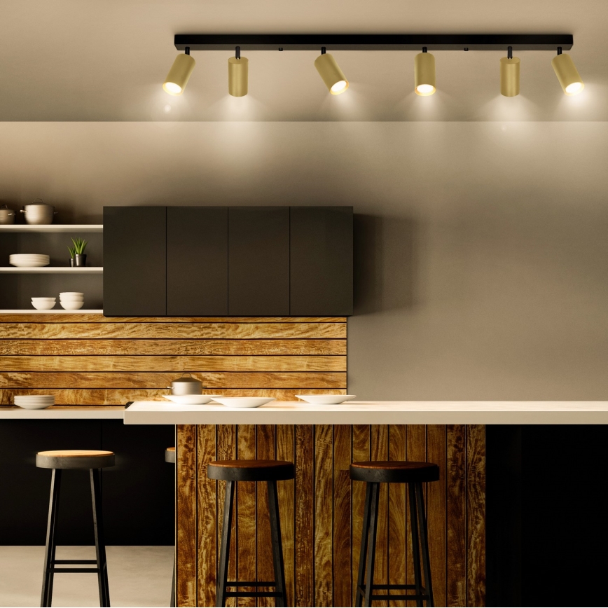 Brilagi - LED Stmievateľné bodové svietidlo SELE GOLDEN 6xGU10/6,5W/230V 2700-6500K čierna/zlatá
