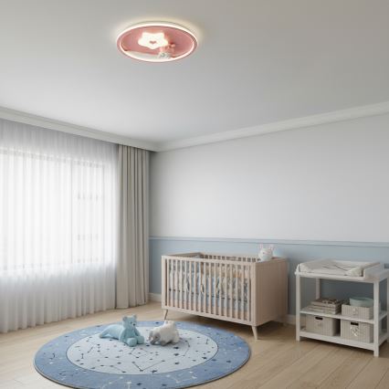 Brilagi - LED stmievateľné detské stropné svietidlo BUNNY LED/83W/230V 3000-6000K pr. 49 cm + diaľkové ovládanie
