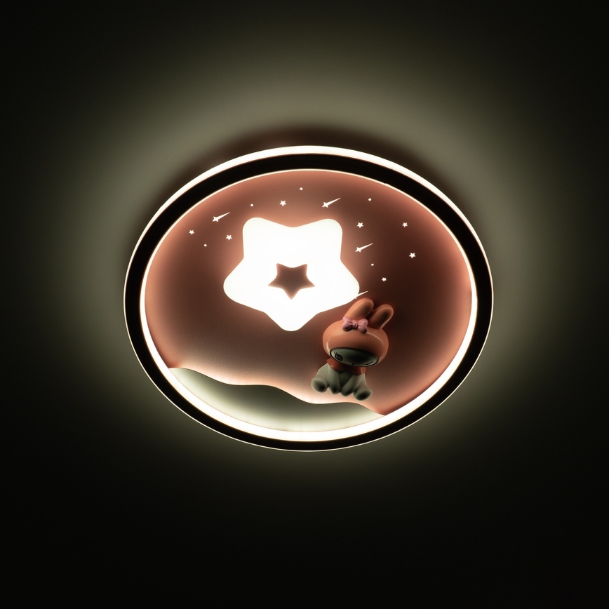 Brilagi - LED stmievateľné detské stropné svietidlo BUNNY LED/83W/230V 3000-6000K pr. 49 cm + diaľkové ovládanie