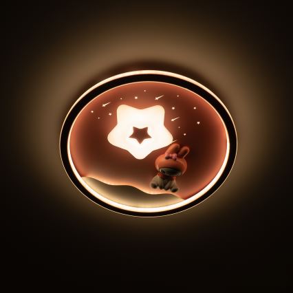 Brilagi - LED stmievateľné detské stropné svietidlo BUNNY LED/83W/230V 3000-6000K pr. 49 cm + diaľkové ovládanie