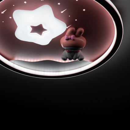 Brilagi - LED stmievateľné detské stropné svietidlo BUNNY LED/83W/230V 3000-6000K pr. 49 cm + diaľkové ovládanie