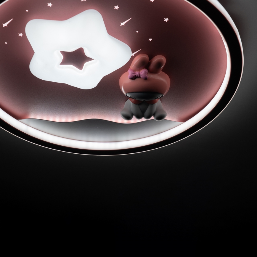 Brilagi - LED stmievateľné detské stropné svietidlo BUNNY LED/83W/230V 3000-6000K pr. 49 cm + diaľkové ovládanie