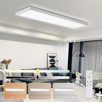Brilagi - Stmievateľné LED kúpeľňové stropné svietidlo FRAME SMART LED/50W/230V 30x120 cm 3000-6000K IP44 biela + diaľkové ovládanie