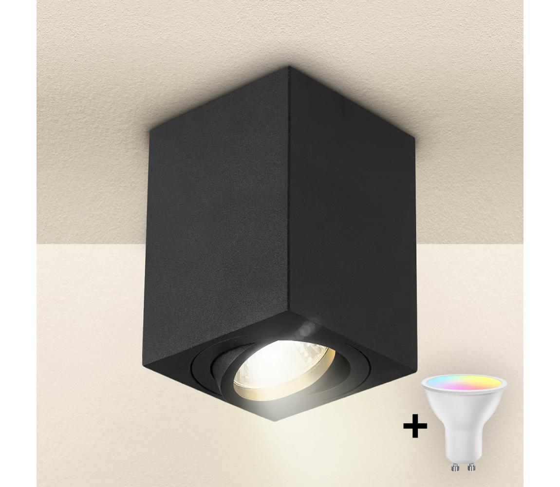 Brilagi - stmievateľné LED RGBW bodové svietidlo MIA 1xGU10/4,8W/230V 100x80 mm čierna BG0596+AI2382