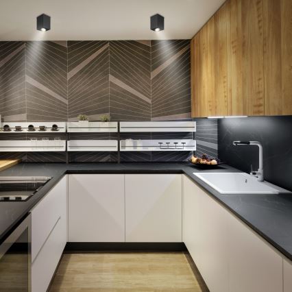 Brilagi - LED RGBW stmievateľné bodové svietidlo MIA 1xGU10/4,8W/230V 3000K 100x80 mm čierne + diaľkové ovládanie