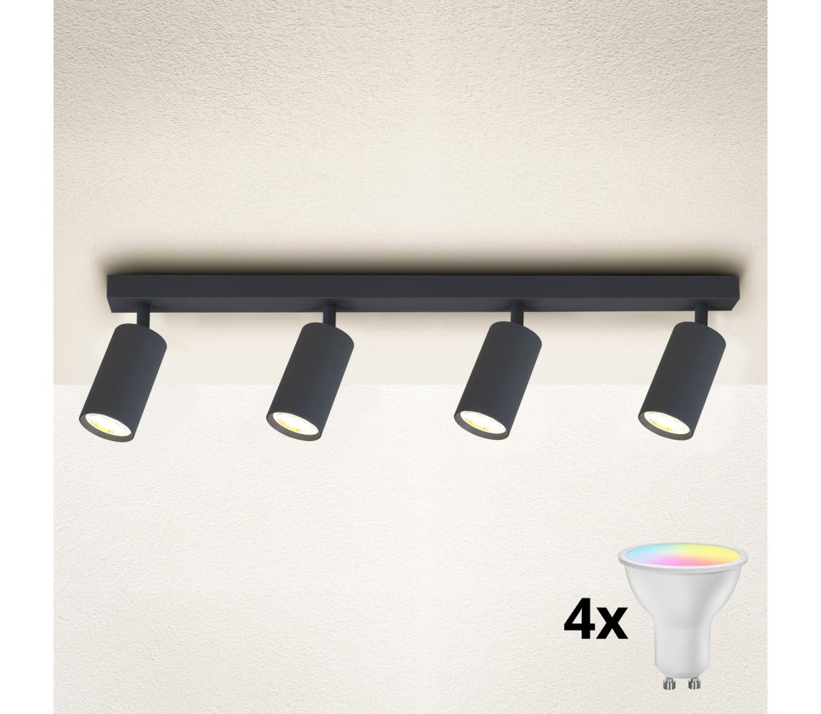 Brilagi - Stmievateľné LED RGBW bodové svietidlo SELE 4xGU10/4,8W/230V antracitové BG1633+4xAI2382