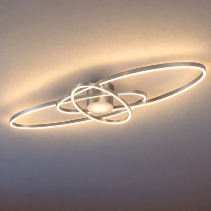 BRILAGI - LED stmievateľné stropné svietidlo APOLLO LED/58W/230V 3000-6500K 43,2x101,2 cm matný chróm + diaľkové ovládanie