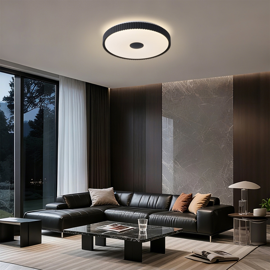 Brilagi - LED stmievateľné stropné svietidlo CORVO LED/72W/230V 3000-6000K čierne pr. 50 cm + diaľkové ovládanie