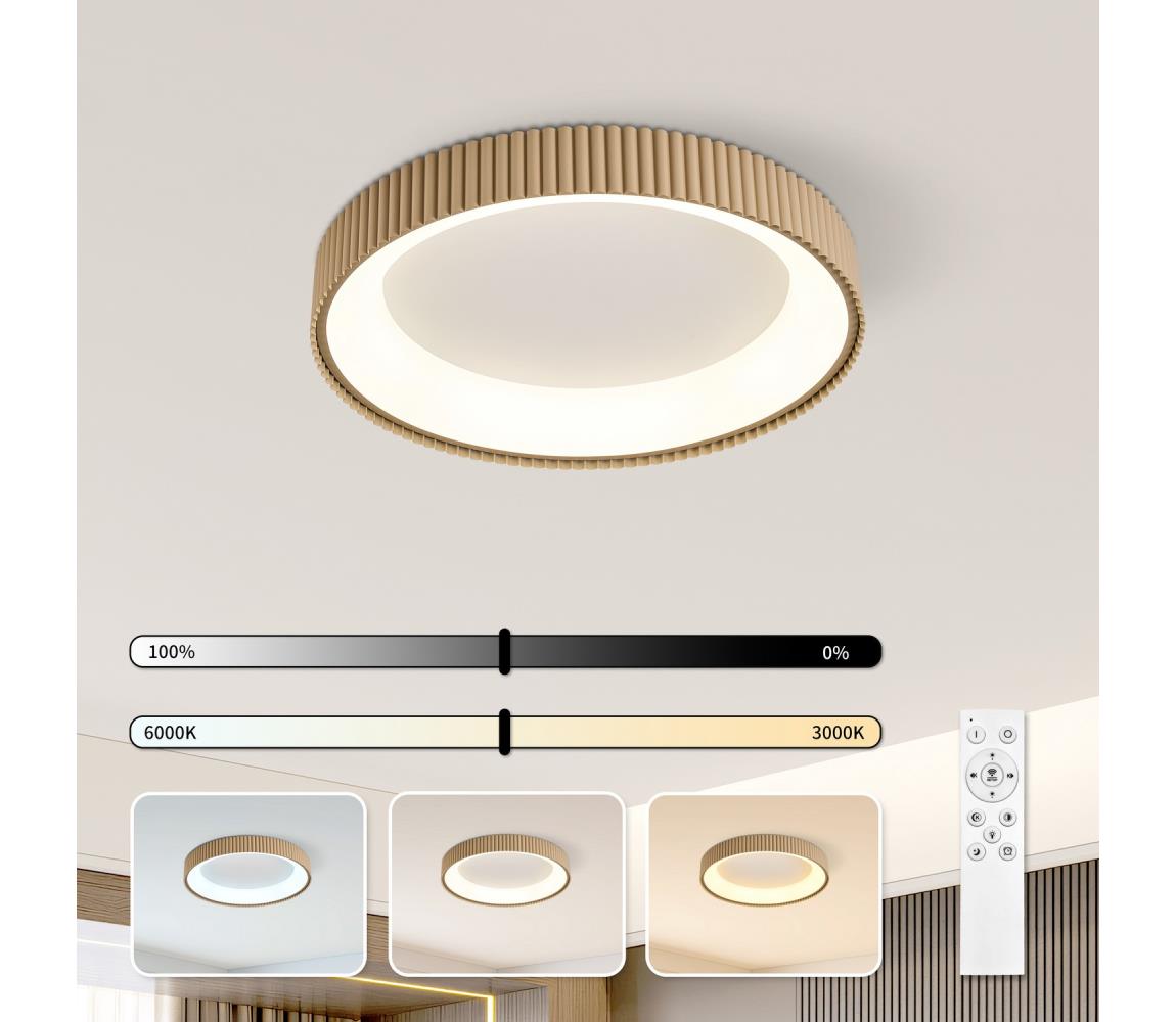 Brilagi - stmievateľné LED stropné svietidlo FALCON MODERN LED/30W/230V 40 cm béžové + diaľkové ovládanie BRI500