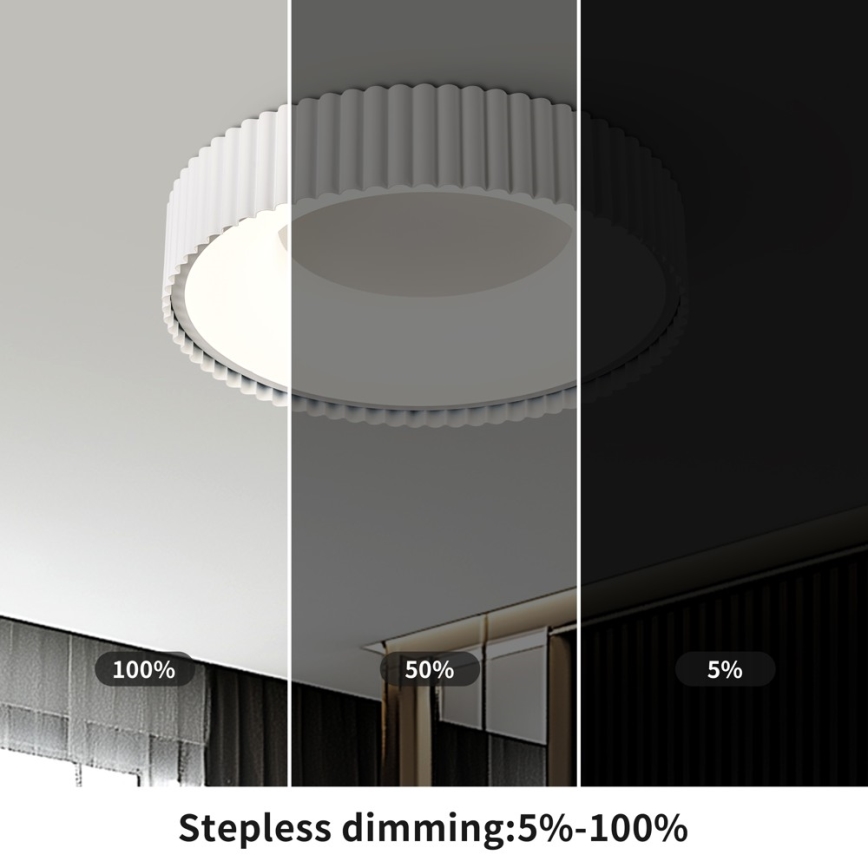 Brilagi - LED stmievateľné stropné svietidlo FALCON MODERN LED/30W/230V 3000-6000K 40 cm biela + diaľkové ovládanie