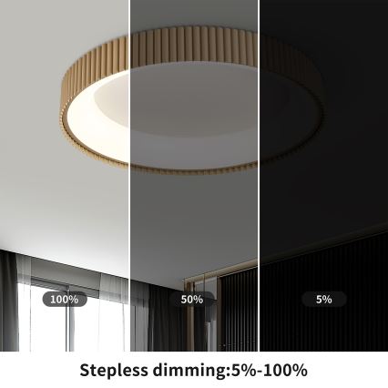 Brilagi - LED Stmievateľné stropné svietidlo FALCON MODERN LED/54W/230V 3000-6500K 60 cm béžové + diaľkové ovládanie