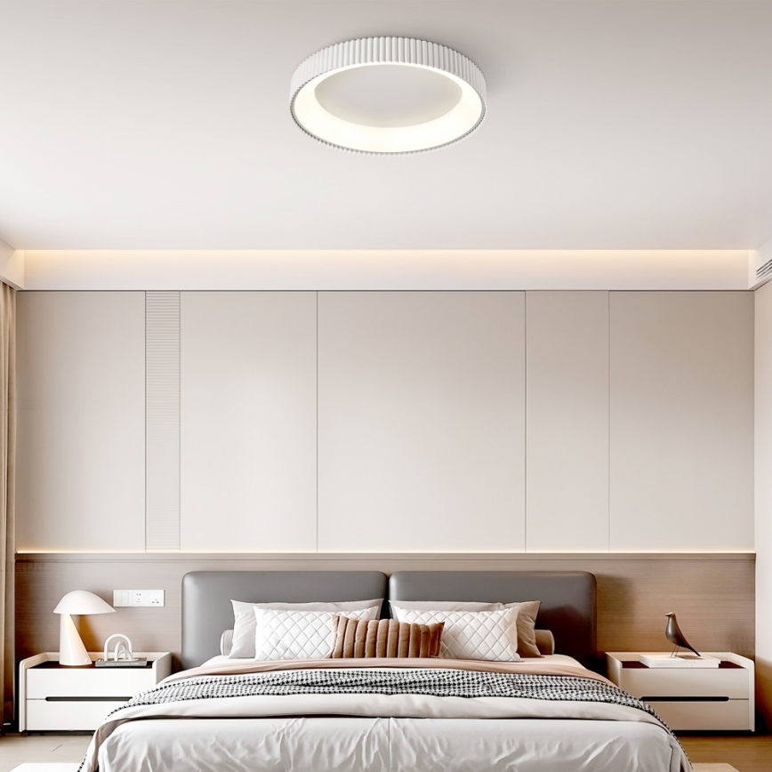 Brilagi - LED stmievateľné stropné svietidlo FALCON MODERN LED/54W/230V 3000-6000K 60 cm biela + diaľkové ovládanie