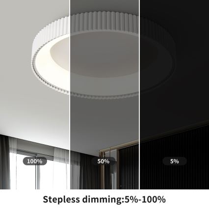 Brilagi - LED stmievateľné stropné svietidlo FALCON MODERN LED/54W/230V 3000-6000K 60 cm biela + diaľkové ovládanie