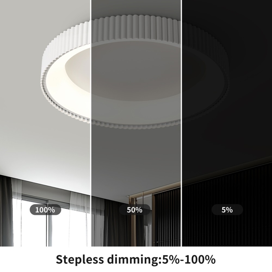 Brilagi - LED stmievateľné stropné svietidlo FALCON MODERN LED/54W/230V 3000-6000K 60 cm biela + diaľkové ovládanie