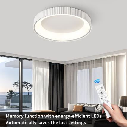 Brilagi - LED stmievateľné stropné svietidlo FALCON MODERN LED/54W/230V 3000-6000K 60 cm biela + diaľkové ovládanie