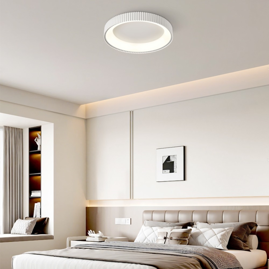 Brilagi - LED stmievateľné stropné svietidlo FALCON MODERN LED/54W/230V 3000-6000K 60 cm biela + diaľkové ovládanie