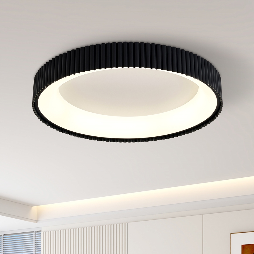 Brilagi - LED stmievateľné stropné svietidlo FALCON MODERN LED/54W/230V 3000-6500K pr. 60 cm čierna + diaľkové ovládanie