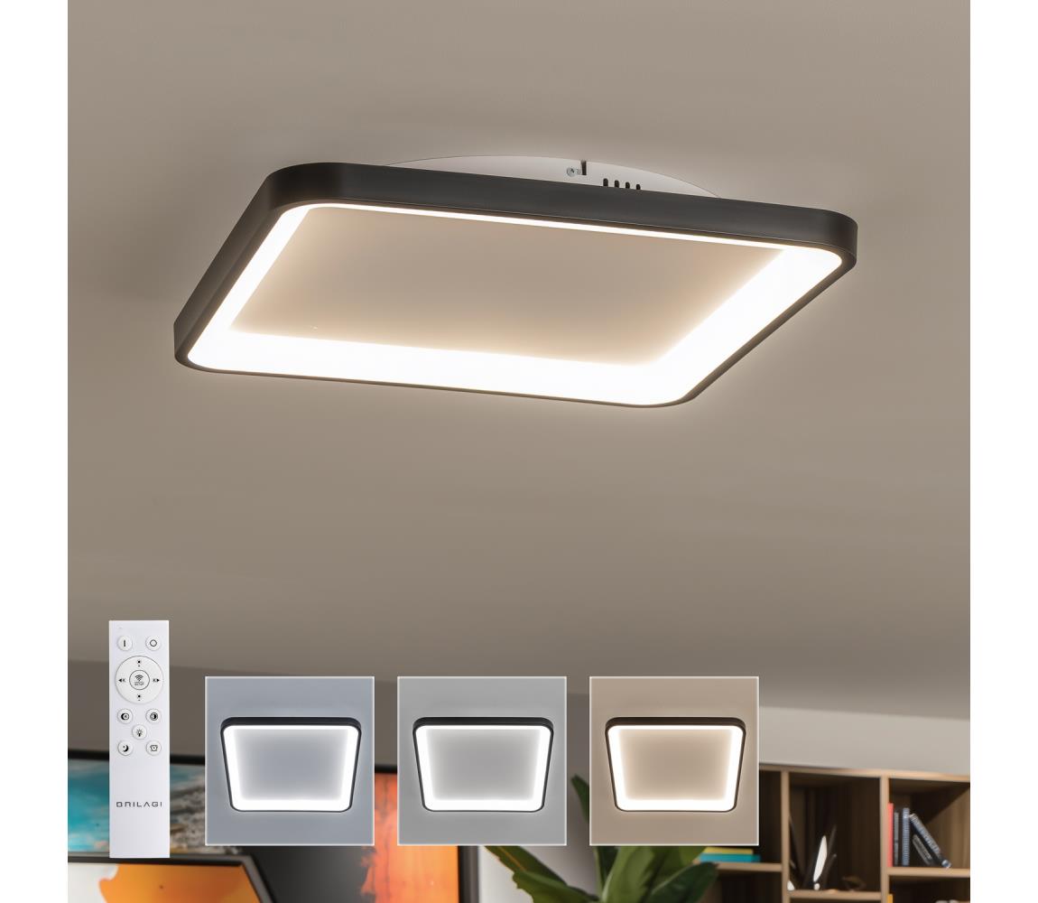 Brilagi - stmievateľné LED stropné svietidlo FALCON SLIM LED/50W/230V 50x50 cm čierna+DO BRX1331-500/CR