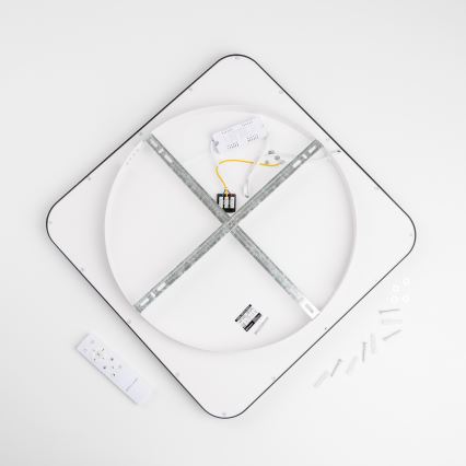 Brilagi - LED stlmiteľné stropné svietidlo FALCON SLIM LED/50W/230V 3000-6500K 50x50 cm čierne + diaľkové ovládanie