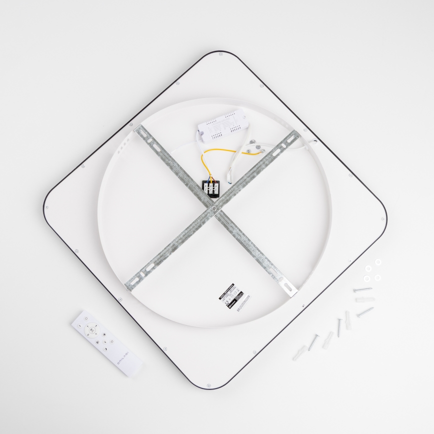 Brilagi - LED stlmiteľné stropné svietidlo FALCON SLIM LED/50W/230V 3000-6500K 50x50 cm čierne + diaľkové ovládanie