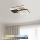 Brilagi - stmievateľné LED stropné svietidlo FLARE, LED 64 W, 230 V, 3000–6000 K, 45 × 45 cm, biela/čierna + diaľkové ovládanie