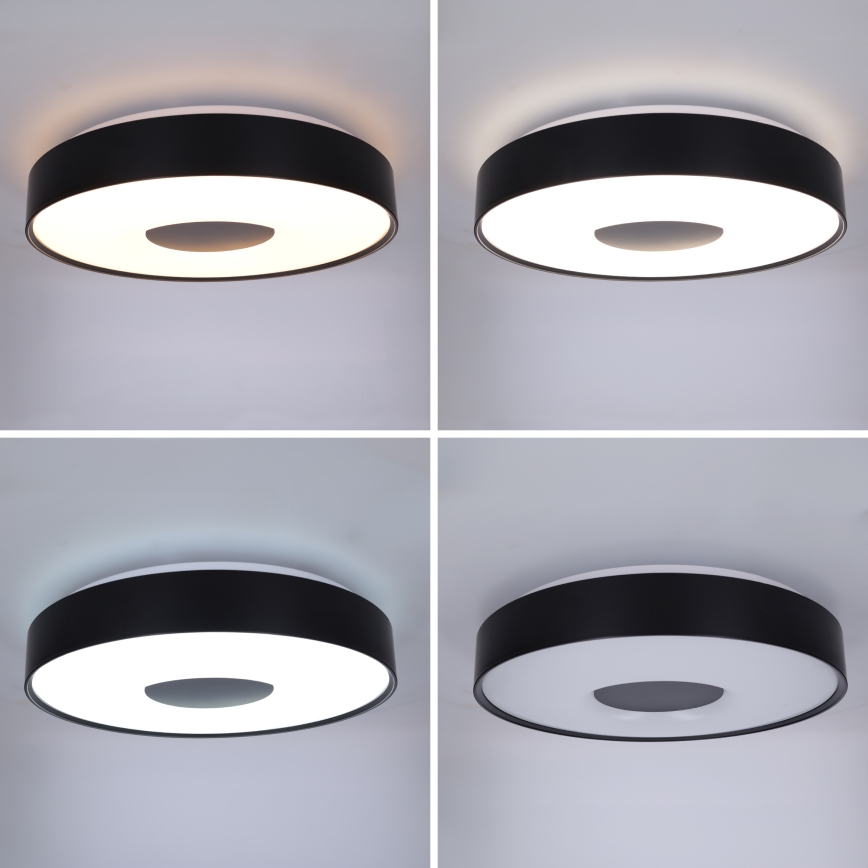 Brilagi - LED stmievateľné stropné svietidlo JAMIS LED/48W/230V 3000-6500K priemer 39 cm čierne + diaľkové ovládanie