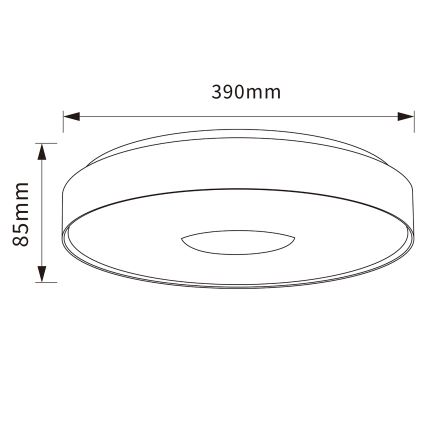 Brilagi - LED stmievateľné stropné svietidlo JAMIS LED/48W/230V 3000-6500K priemer 39 cm čierne + diaľkové ovládanie