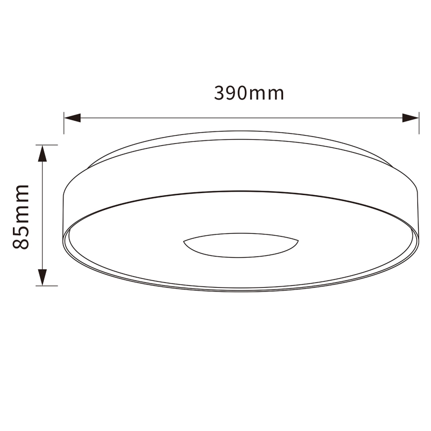 Brilagi - LED stmievateľné stropné svietidlo JAMIS LED/48W/230V 3000-6500K priemer 39 cm čierne + diaľkové ovládanie