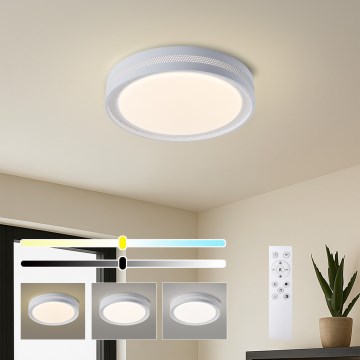 Brilagi - stmievateľné LED stropné svietidlo KREON LED/54W/230V 3000-6000K čierne priemer 38 cm + diaľkové ovládanie