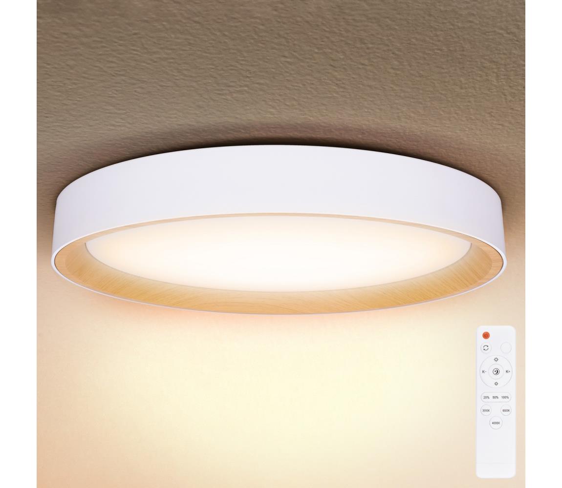 Brilagi - stmievateľné LED stropné svietidlo LARIOS, 72 W, 230 V, biela, pr. 59 cm + diaľkový ovládač WO800-OEM17-60