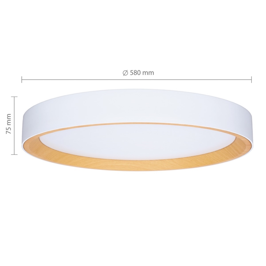Brilagi - LED stmievateľné stropné svietidlo LARIOS LED/72W/230V 3000-6500K biela, priemer 59 cm + diaľkové ovládanie