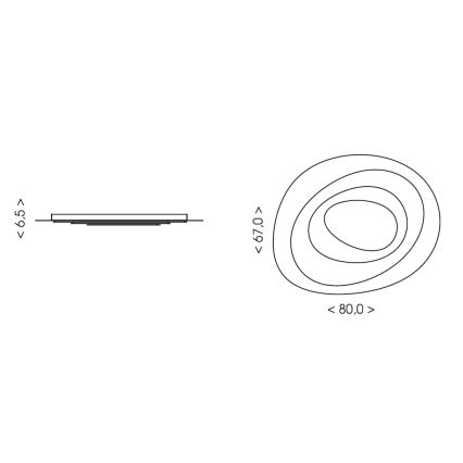 Brilagi - LED stmievateľné stropné svietidlo MODERN MAXI LED/87W/230V 3000-6000K 67x80 cm + diaľkové ovládanie