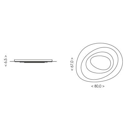 Brilagi - LED stmievateľné stropné svietidlo MODERN MAXI LED/87W/230V 3000-6000K 67x80 cm + diaľkové ovládanie