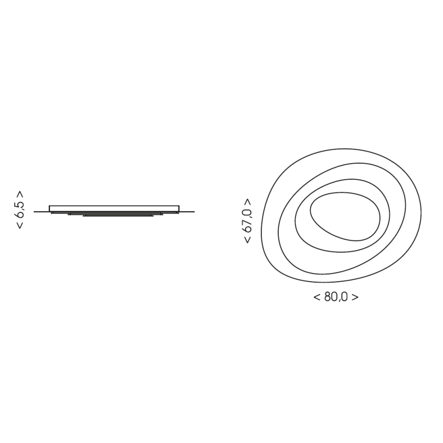 Brilagi - LED stmievateľné stropné svietidlo MODERN MAXI LED/87W/230V 3000-6000K 67x80 cm + diaľkové ovládanie