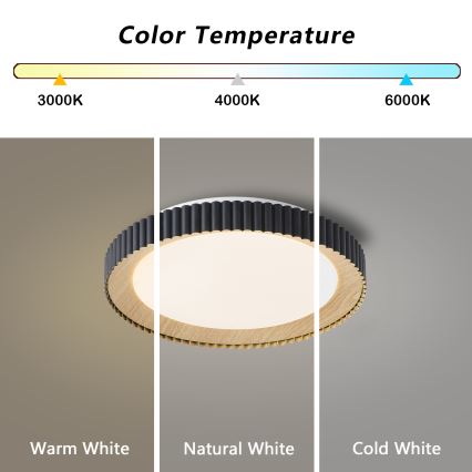 Brilagi - stmievateľné LED stropné svietidlo NEXO LED/48W/230V 3000–6000K čierne pr. 43 cm + diaľkové ovládanie