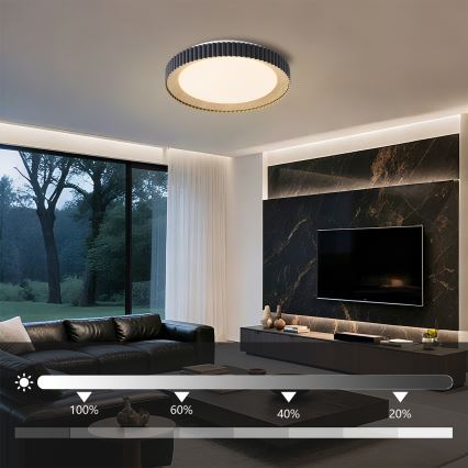 Brilagi - stmievateľné LED stropné svietidlo NEXO LED/48W/230V 3000–6000K čierne pr. 43 cm + diaľkové ovládanie