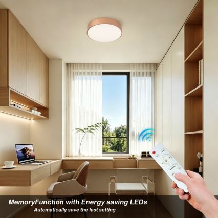 Brilagi - stmievateľné LED stropné svietidlo POOL LED/24W/230V 3000–6000 K pr. 20 cm bronzové + diaľkové ovládanie