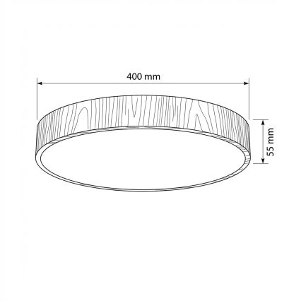 Brilagi - LED Stmievateľné stropné svietidlo POOL LED/50W/230V 3000-6000K pr. 40 cm drevený dekor + diaľkové ovládanie