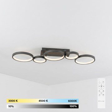 Brilagi - stmievateľné LED stropné svietidlo RINGO LED/34W/230V 3000-6000K čierne + diaľkové ovládanie