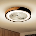 Brilagi - stmievateľné LED stropné svietidlo s ventilátorom LED/30 W/230 V 3000–6500 K priemer 50 cm čierna/dub + diaľkové ovládanie