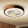 Brilagi - stmievateľné LED stropné svietidlo s ventilátorom LED/30 W/230 V 3000–6500 K priemer 50 cm čierna/dub + diaľkové ovládanie
