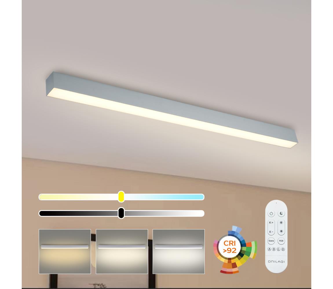 Brilagi - stmievateľné LED stropné svietidlo SLEEKLINE LED/40W/230V Wi‑Fi Tuya, strieborné + diaľkový ovládač BRI471