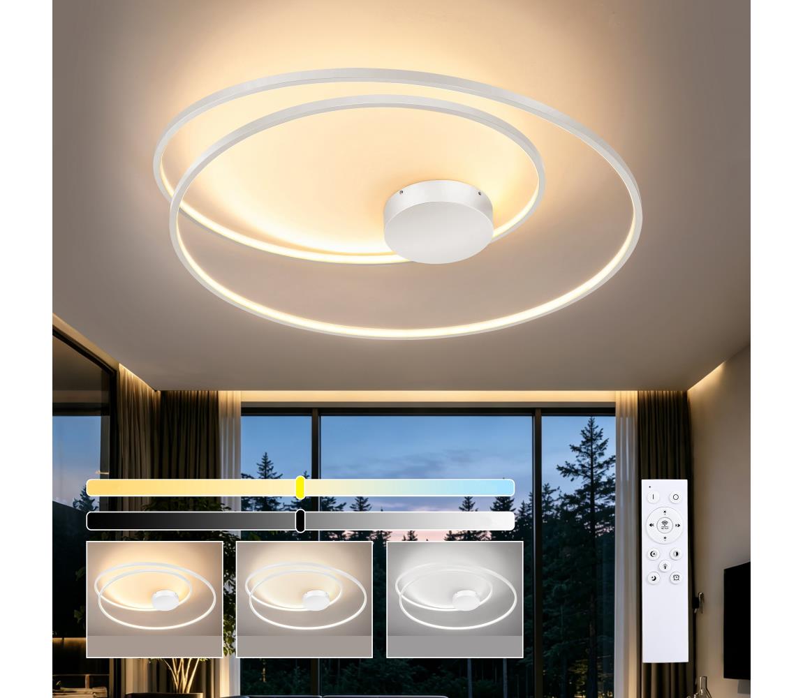 Brilagi- stmievateľné LED stropné svietidlo TWISTER LED/105W/230V pr. 100 cm biela+DO BRI493