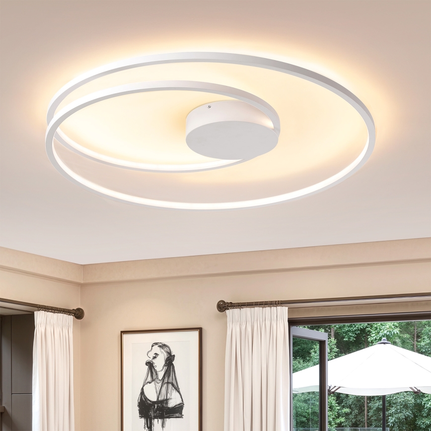 Brilagi - LED stmievateľné stropné svietidlo TWISTER LED/105W/230V 3000-6000K priemer 100 cm biela + diaľkové ovládanie