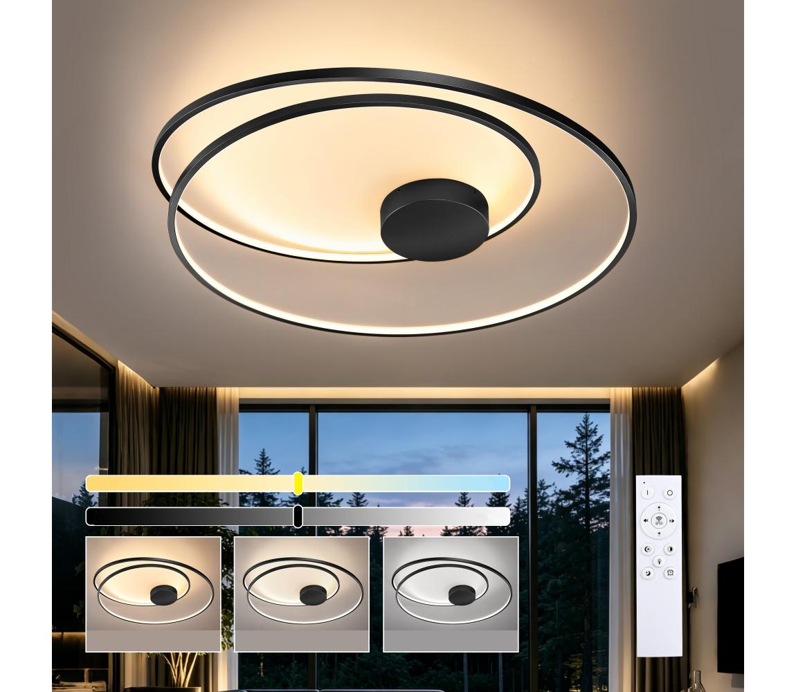 Brilagi - stmievateľné LED stropné svietidlo TWISTER LED/105W/230V Ø100 cm čierne + DO BRI492