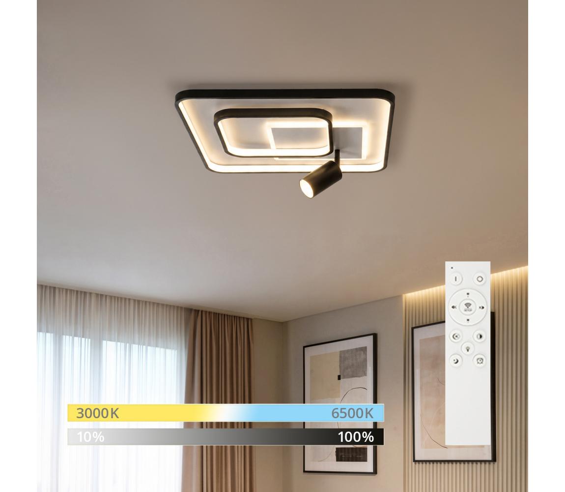Brilagi - stmievateľné LED stropné svietidlo UNITY LED/75W/230V + 1xGU10/3W biela/čierna +DO BRMXC2913-500