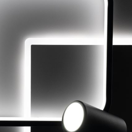 Brilagi - LED stmievateľné stropné svietidlo UNITY LED/75W/230V + 1xGU10/3W 3000-6000K 50x50 cm biela/čierna + diaľkové ovládanie