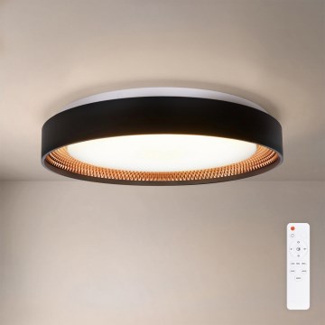 Brilagi - Stmievateľné LED stropné svietidlo WALDO LED/48W/230V 3000-6500K priemer 40 cm čierna/zlatá + diaľkové ovládanie