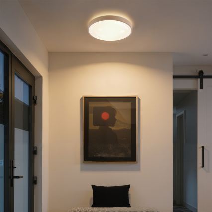 Brilagi - LED stmievateľné stropné svietidlo GLASS POOL DOUBLE LED/48W/230V 3000-6000K 40 cm béžové + diaľkové ovládanie